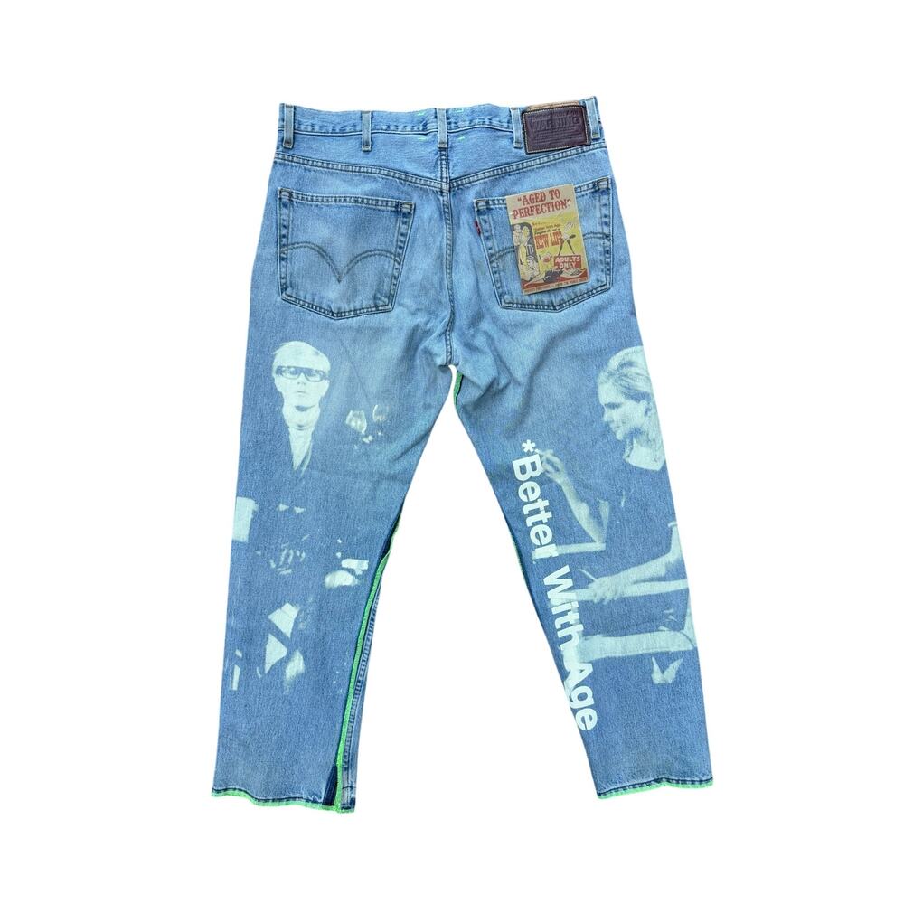 Size 36 - Better With Age Derby Plated Denim NEW